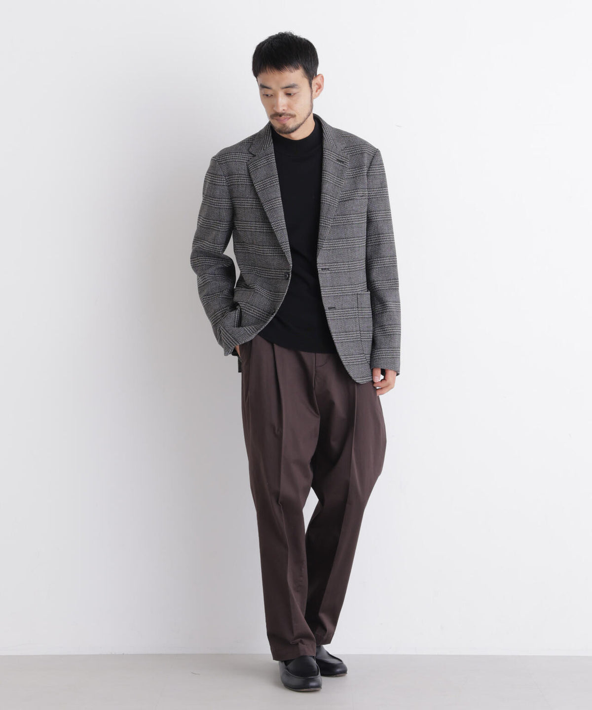「DamerinoJacket」LANATEC(R) グレンチェックツイードジャケット
