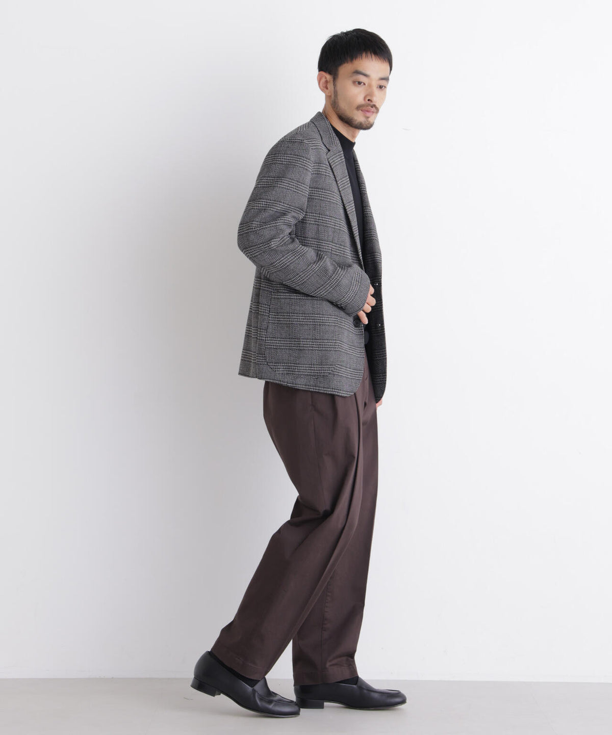 「DamerinoJacket」LANATEC(R) グレンチェックツイードジャケット
