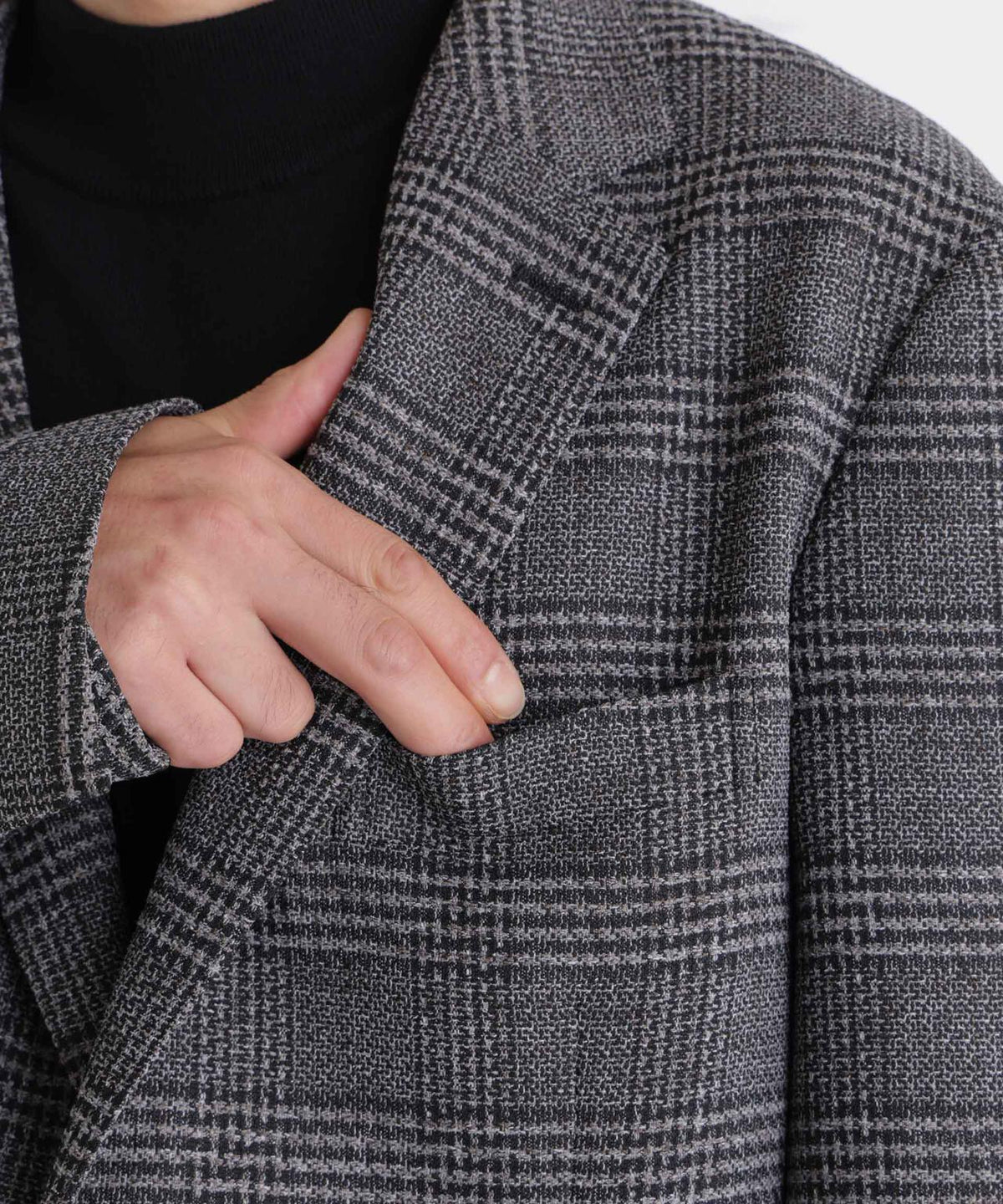 「DamerinoJacket」LANATEC(R) グレンチェックツイードジャケット