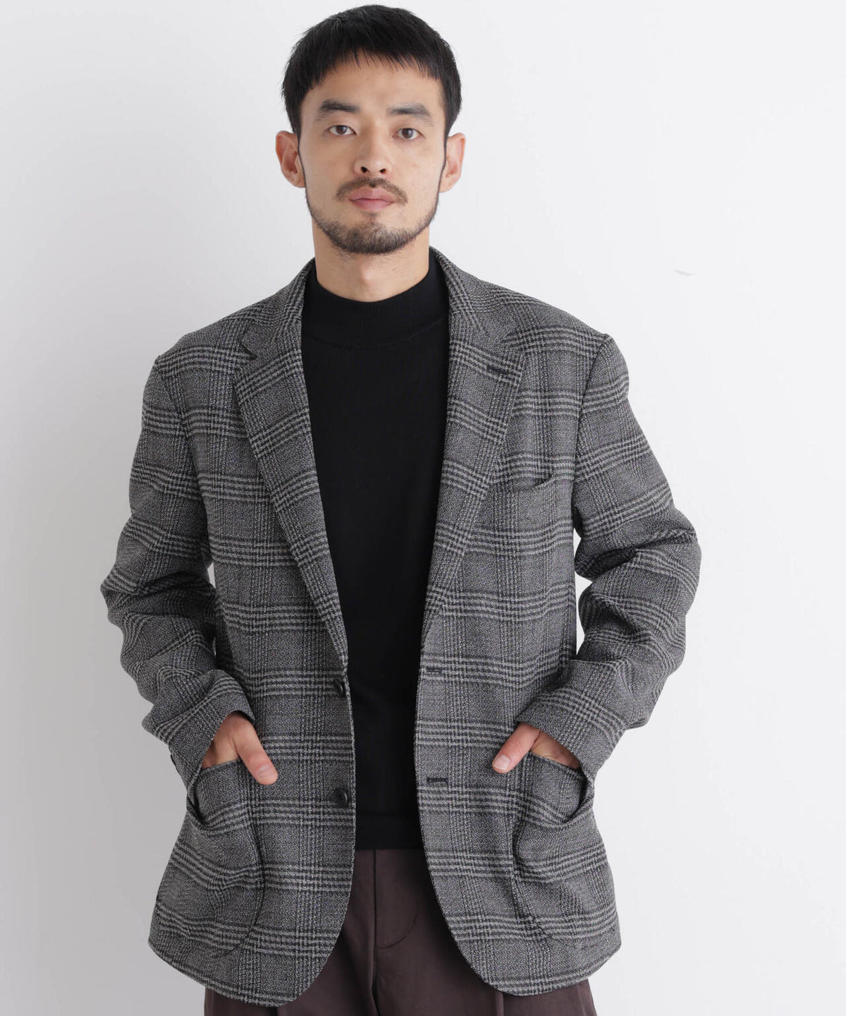「DamerinoJacket」LANATEC(R) グレンチェックツイードジャケット