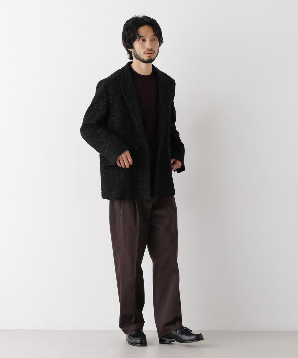 「Damerino Jacket」ネップツィードジャージー