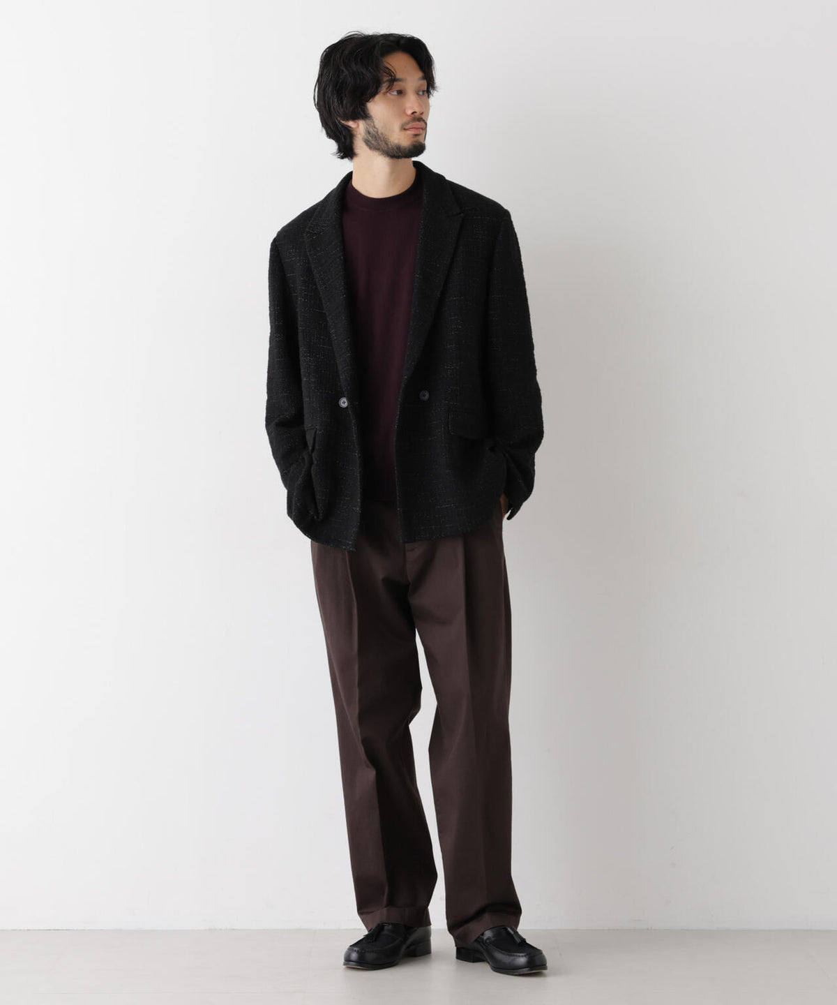 「Damerino Jacket」ネップツィードジャージー