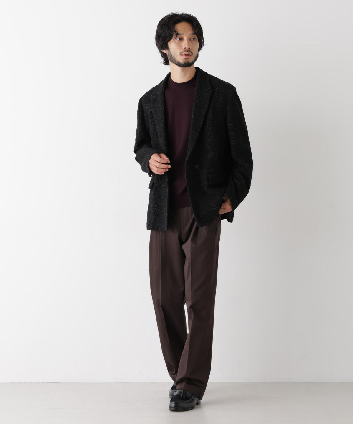 「Damerino Jacket」ネップツィードジャージー