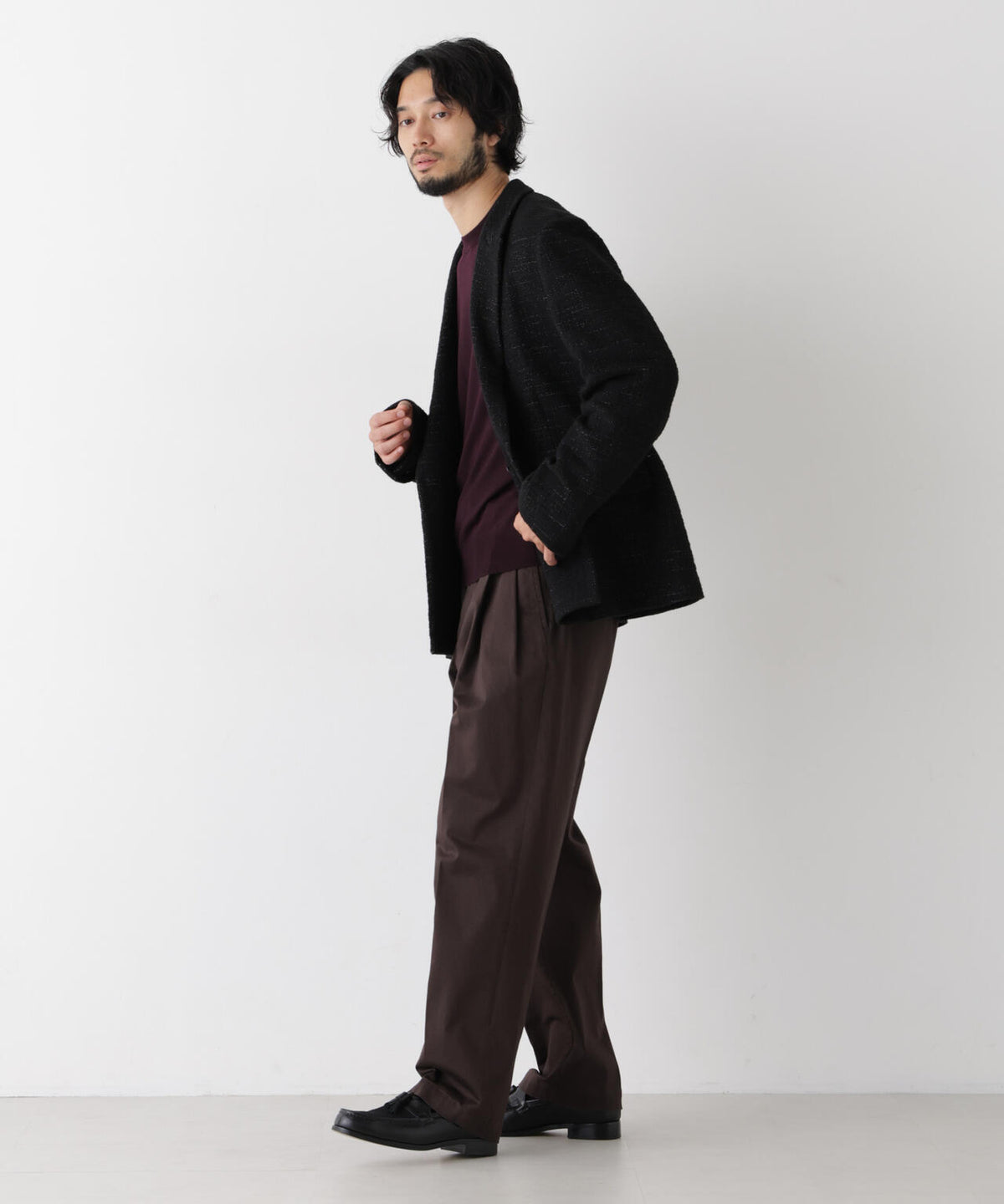 「Damerino Jacket」ネップツィードジャージー