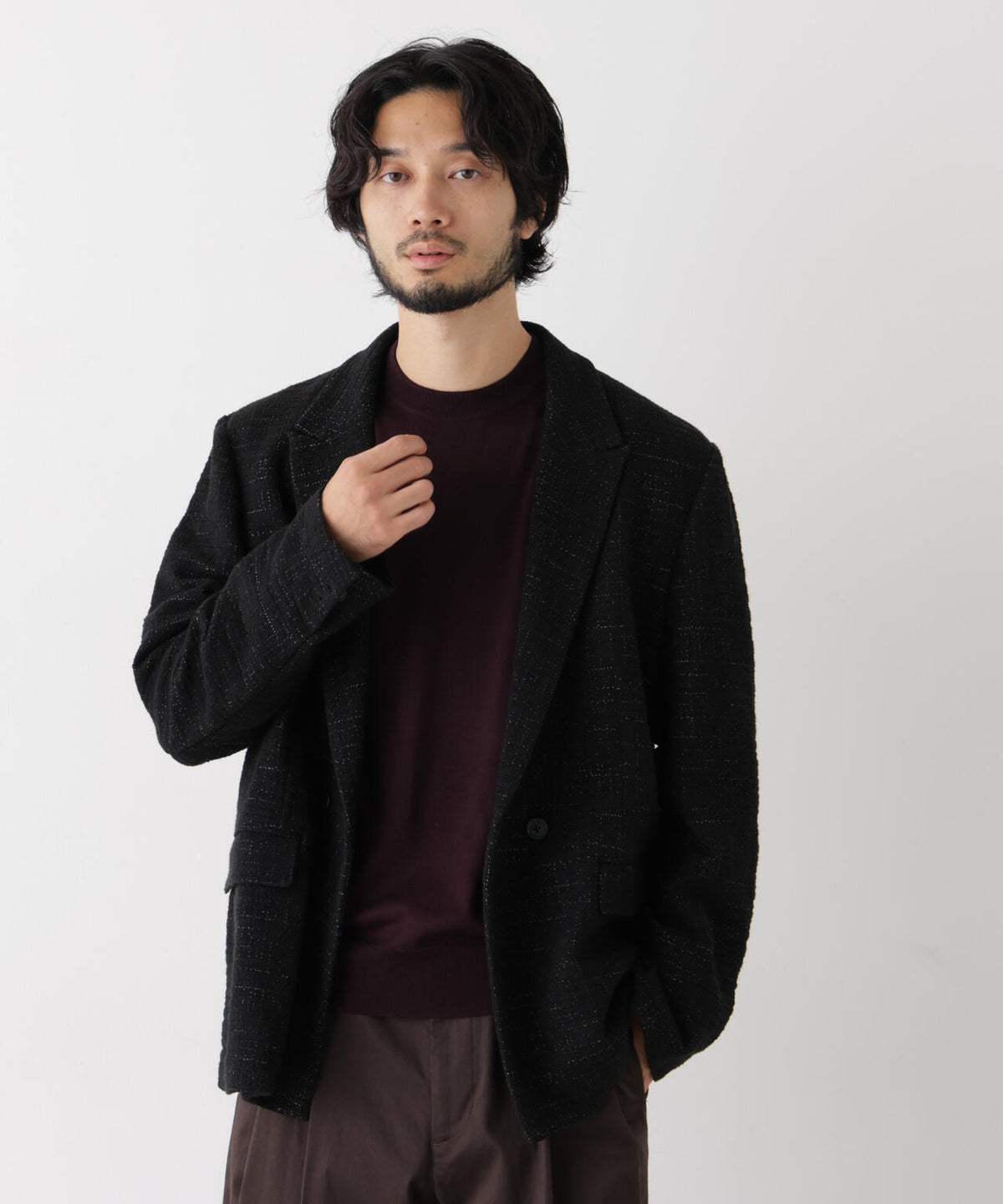 「Damerino Jacket」ネップツィードジャージー