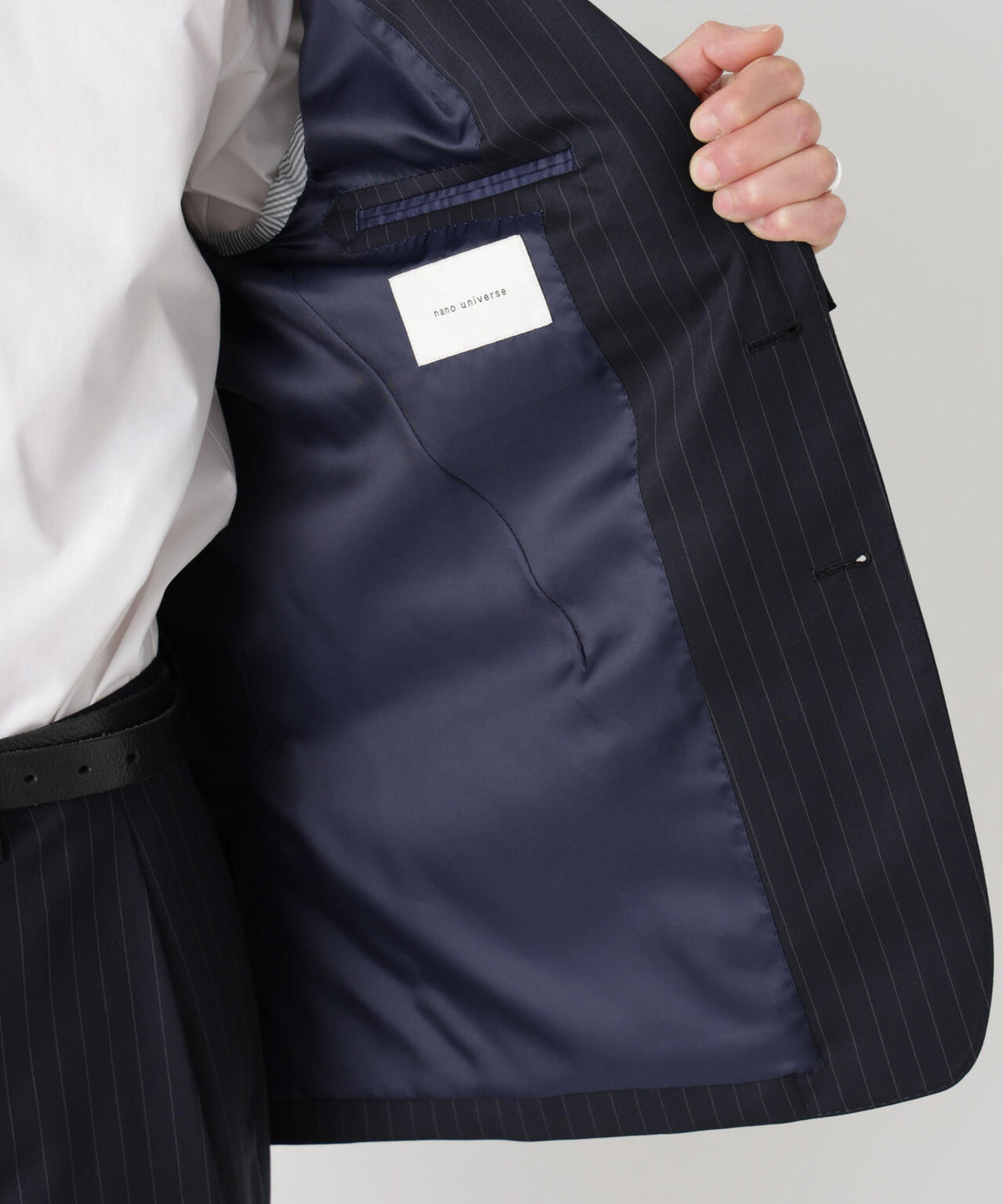 【形態安定】「DamerinoFormal」ウールPペンシルストライプJK/WASHABLE(セットアップ可)