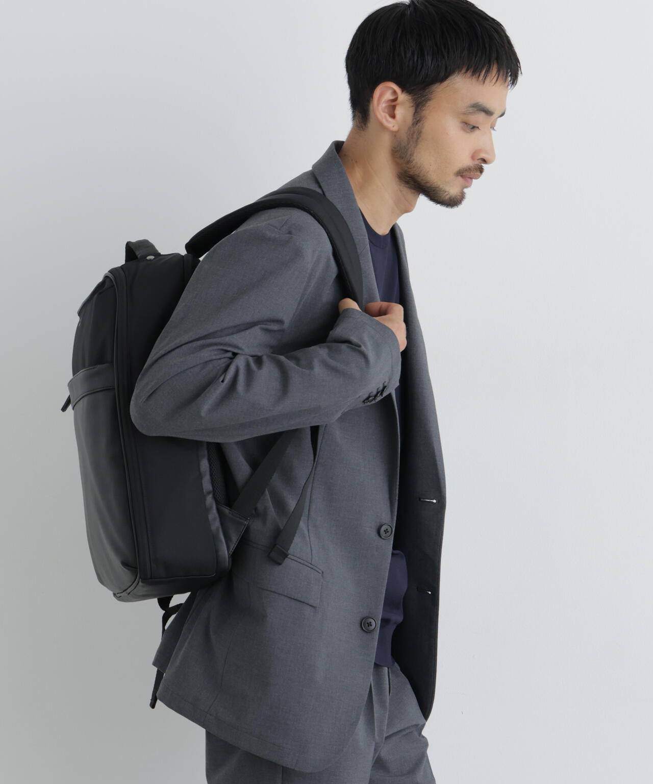 【大人気セットアップ】「Damerino」ウールライクトロストレッチセットアップ/WASHABLE