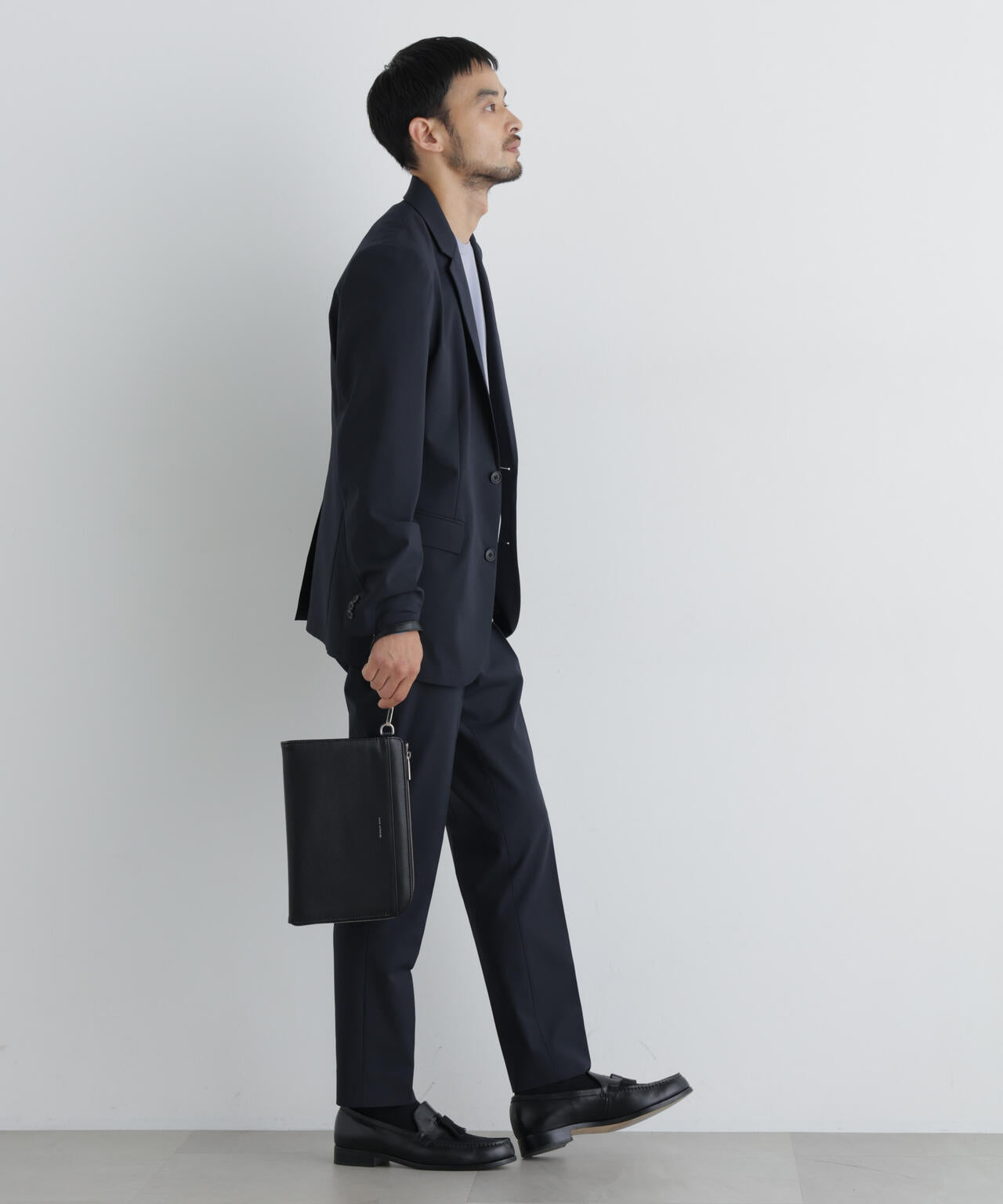 【大人気セットアップ】「Damerino」ウールライクトロストレッチセットアップ/WASHABLE