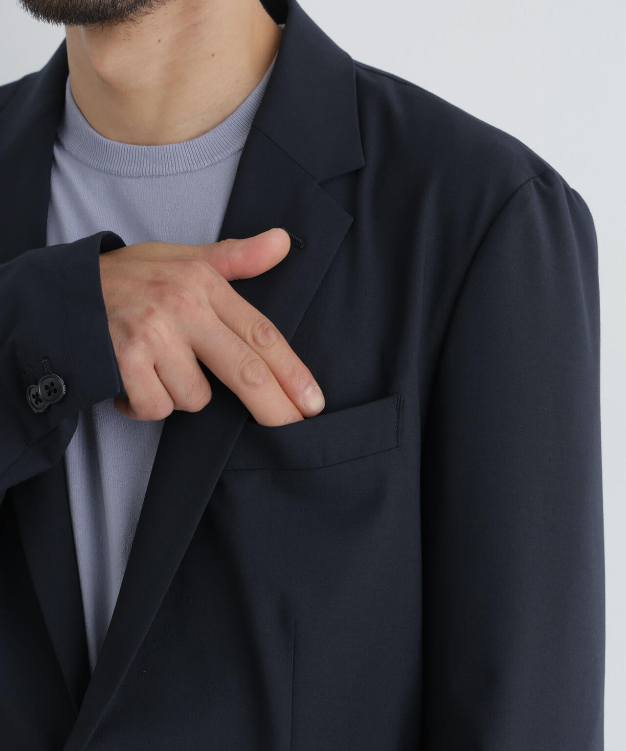 【大人気セットアップ】「Damerino」ウールライクトロストレッチセットアップ/WASHABLE