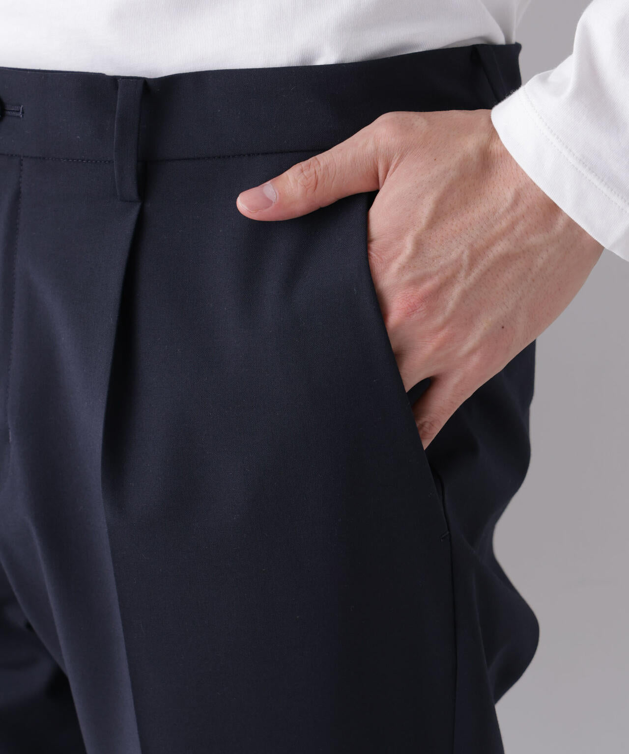【大人気セットアップ】「Damerino」ウールライクトロストレッチセットアップ/WASHABLE