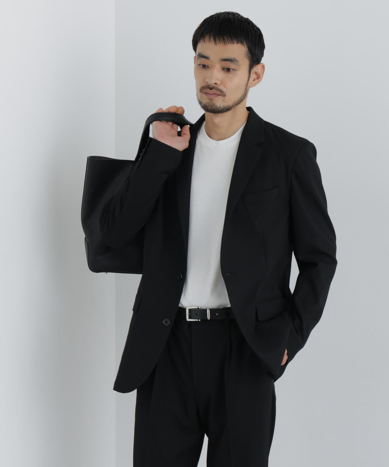 【大人気セットアップ】｢Damerino｣ T/Rスラブストレッチセットアップ/WASHABLE