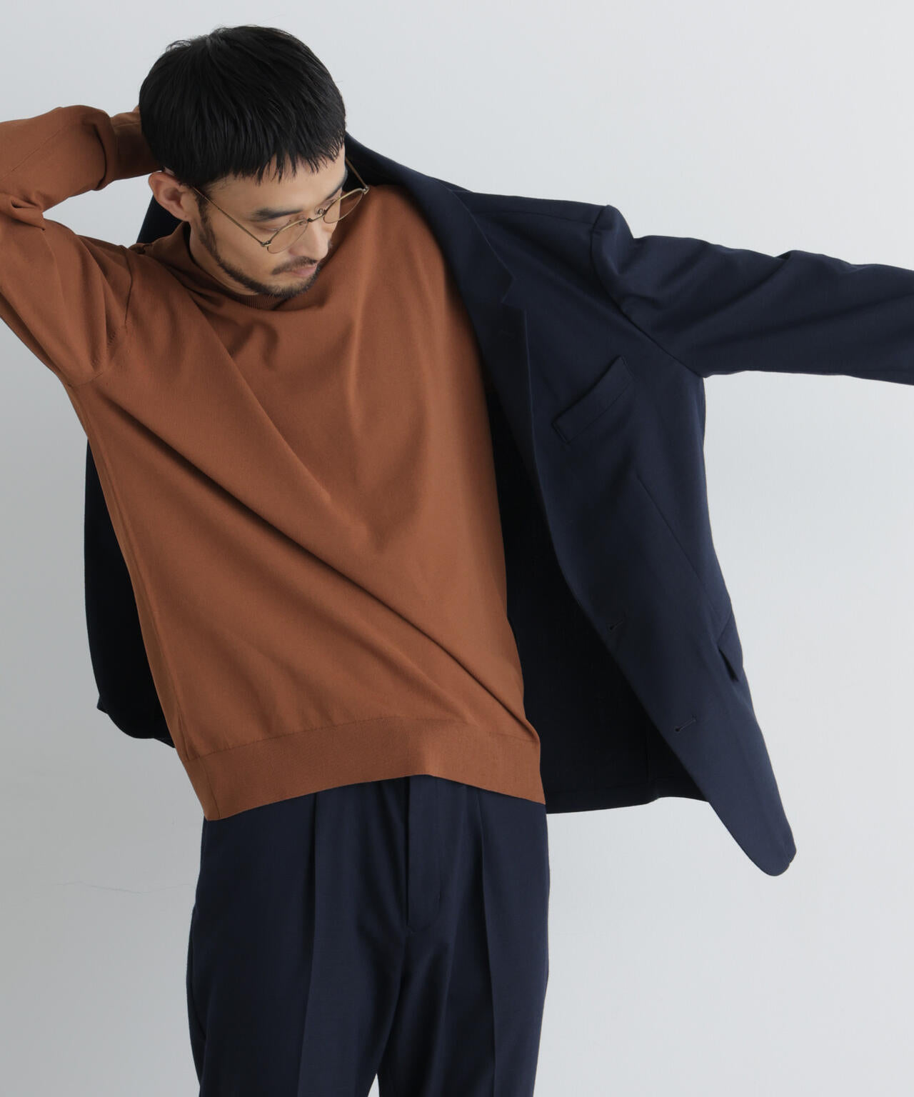 【大人気セットアップ】｢Damerino｣ T/Rスラブストレッチセットアップ/WASHABLE