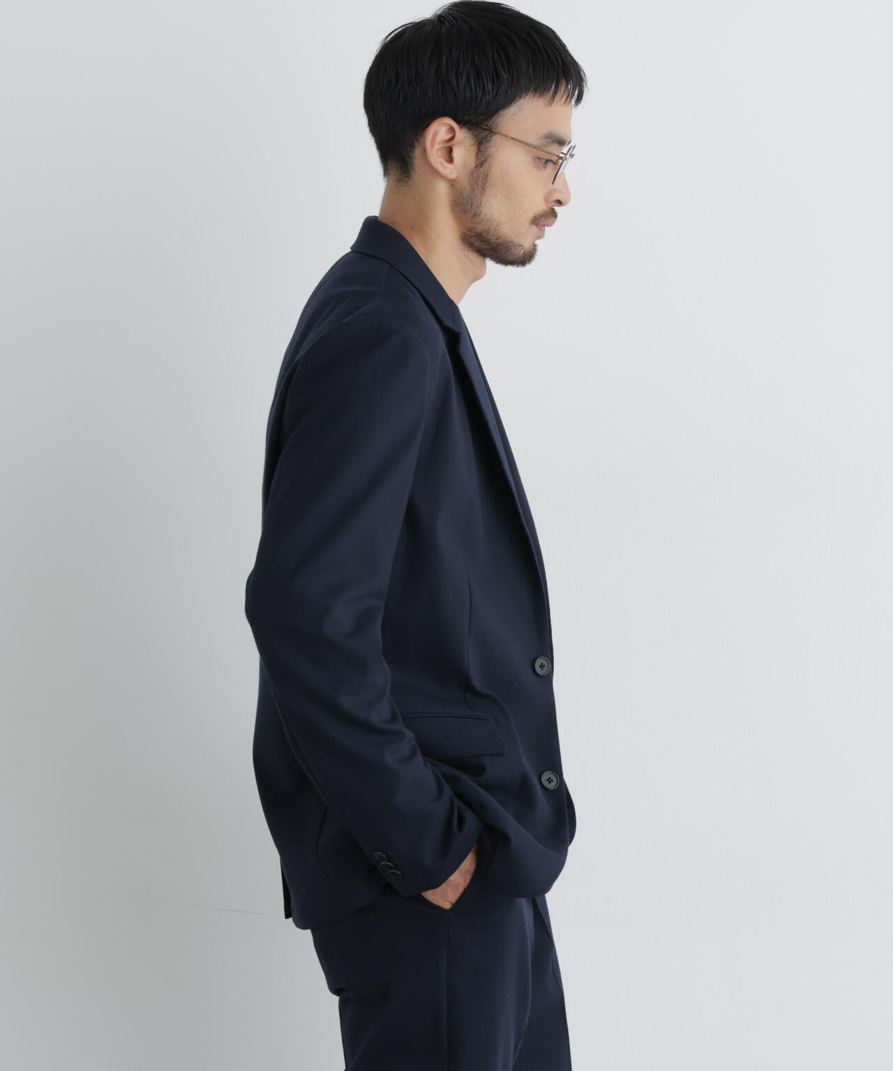 【大人気セットアップ】｢Damerino｣ T/Rスラブストレッチセットアップ/WASHABLE