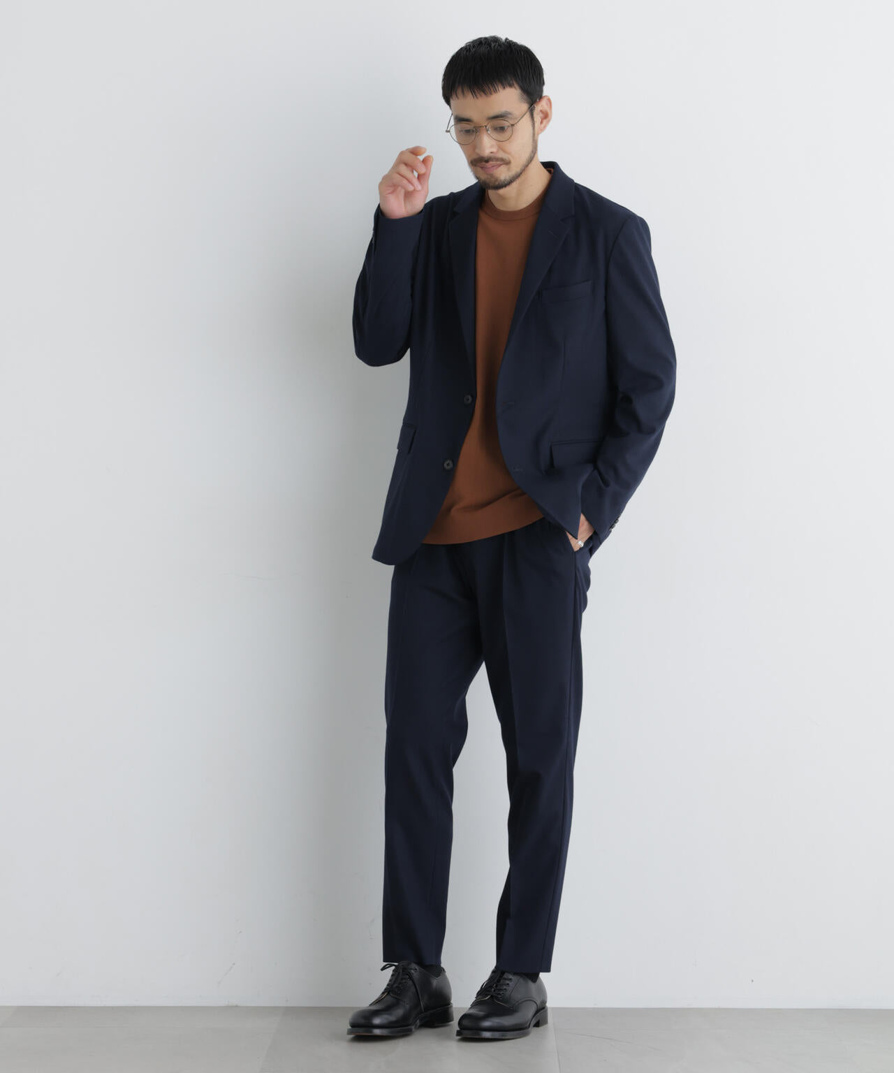 【大人気セットアップ】｢Damerino｣ T/Rスラブストレッチセットアップ/WASHABLE