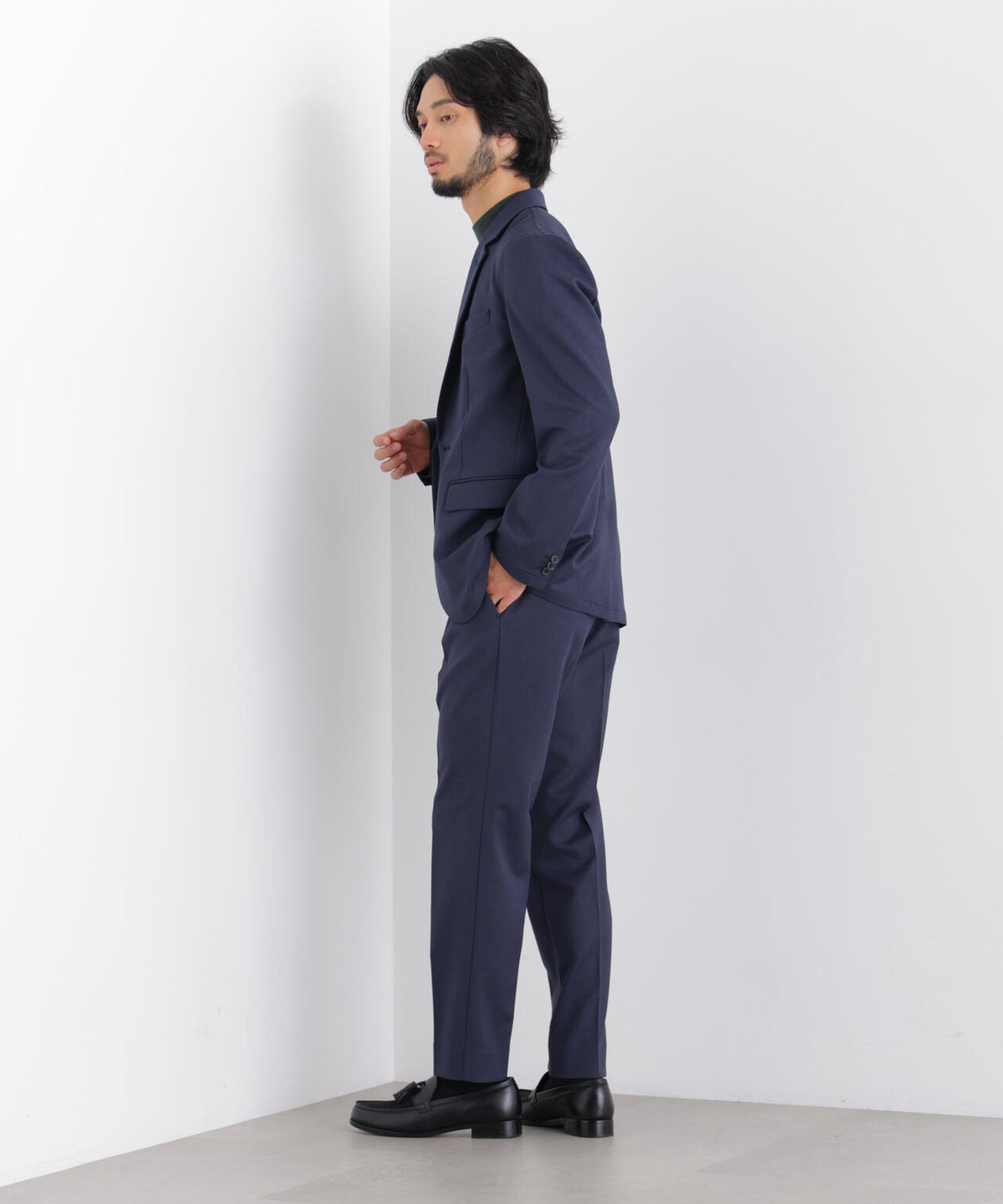 【イージーケア/防シワ】「Damerino」WOLSTAR(R) ツイルストレッチセットアップ/イージーケア