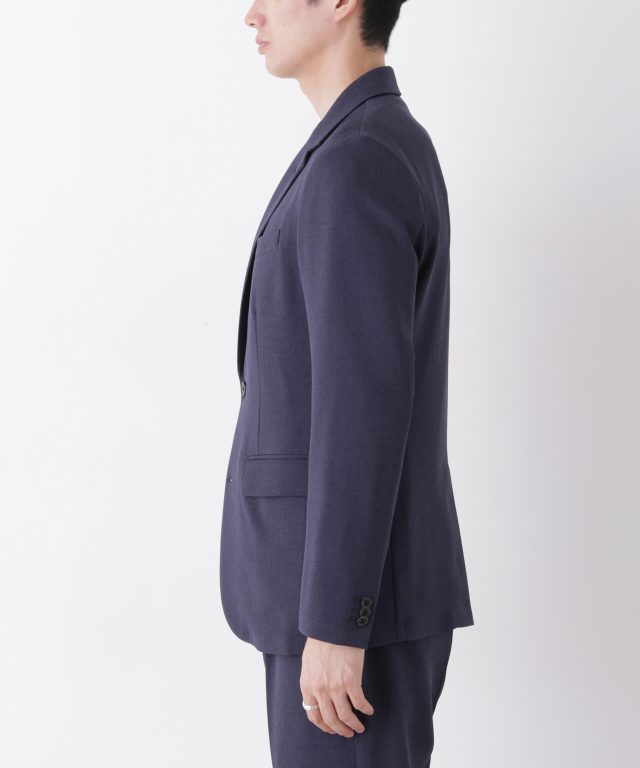 【大人気セットアップ】「Damerino」メランジエアシャークストレッチセットアップ/WASHABLE