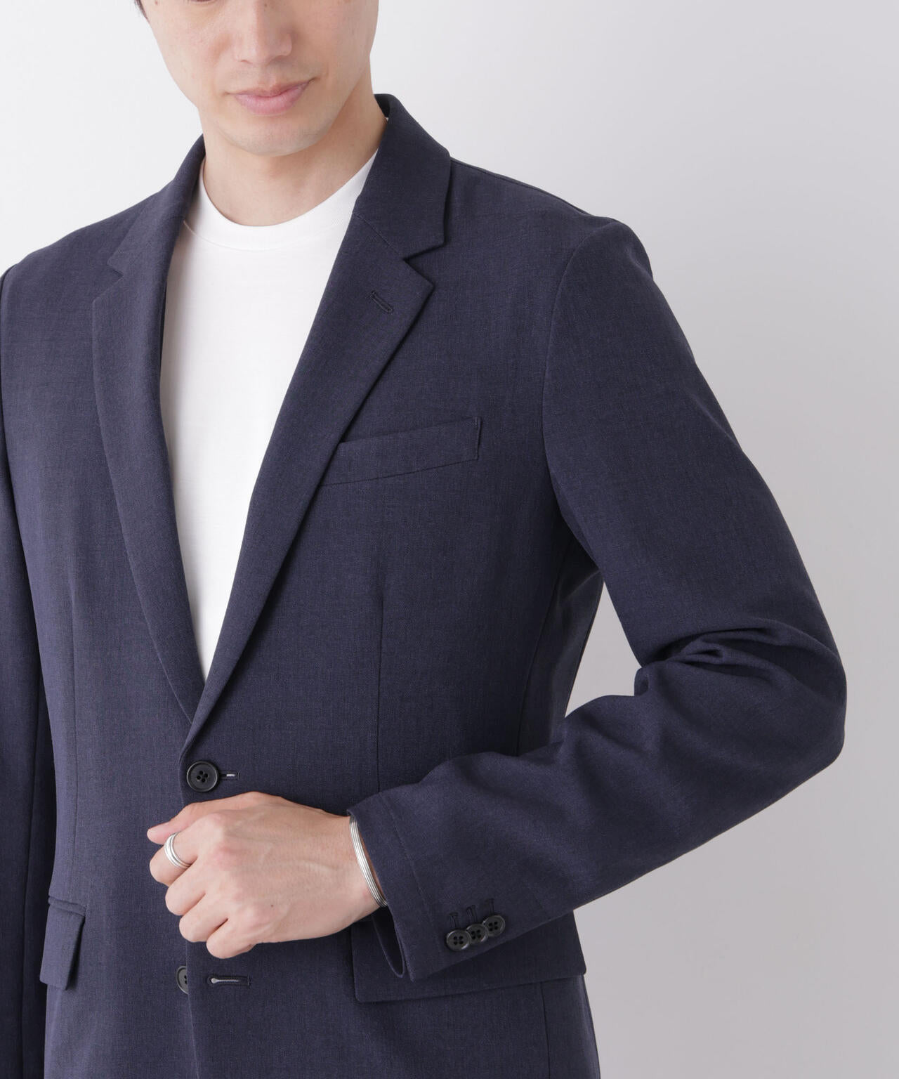 【大人気セットアップ】「Damerino」メランジエアシャークストレッチセットアップ/WASHABLE