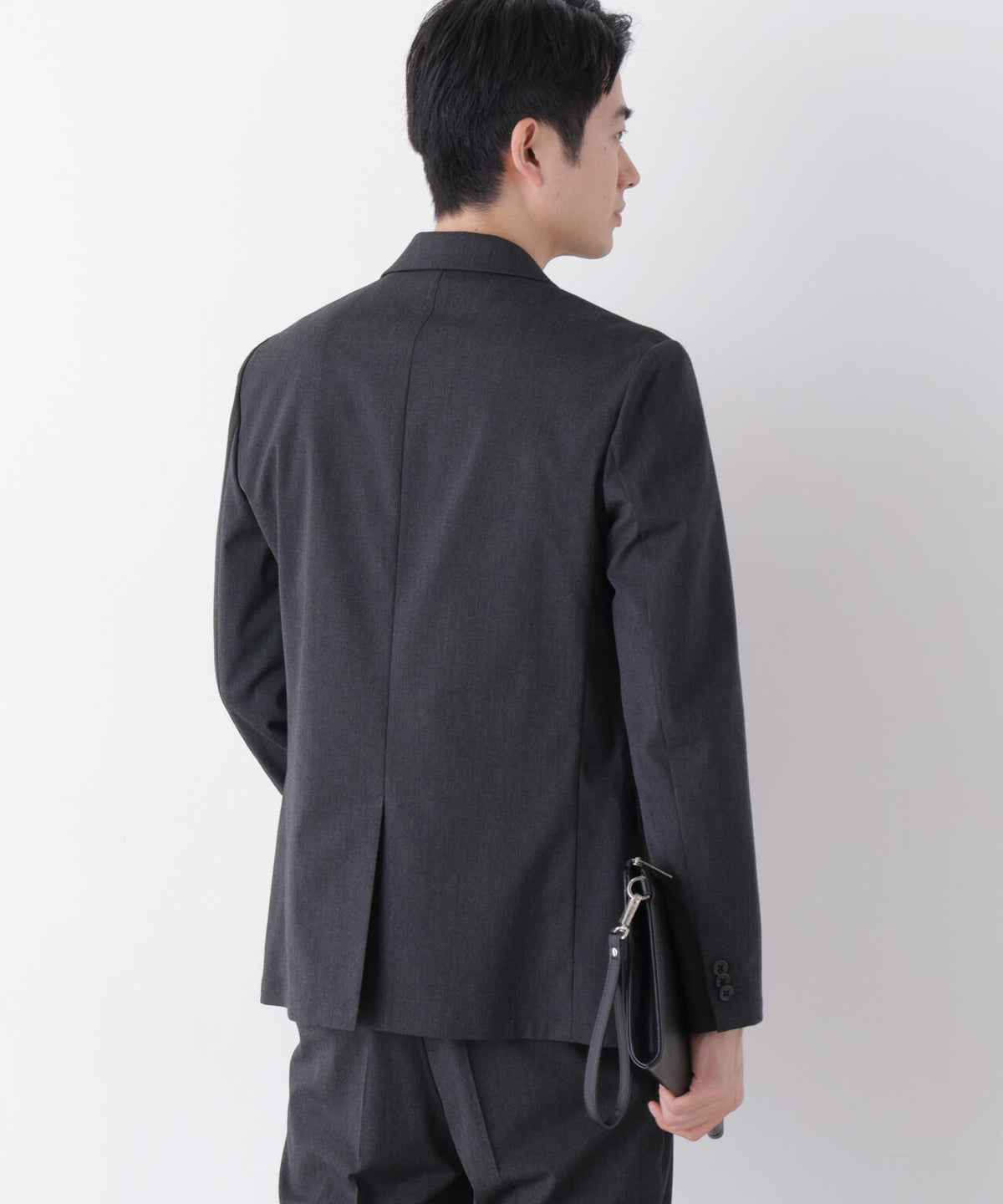 【形態安定】「Damerino」CARREMAN T/R ピンヘッドストレッチセットアップ