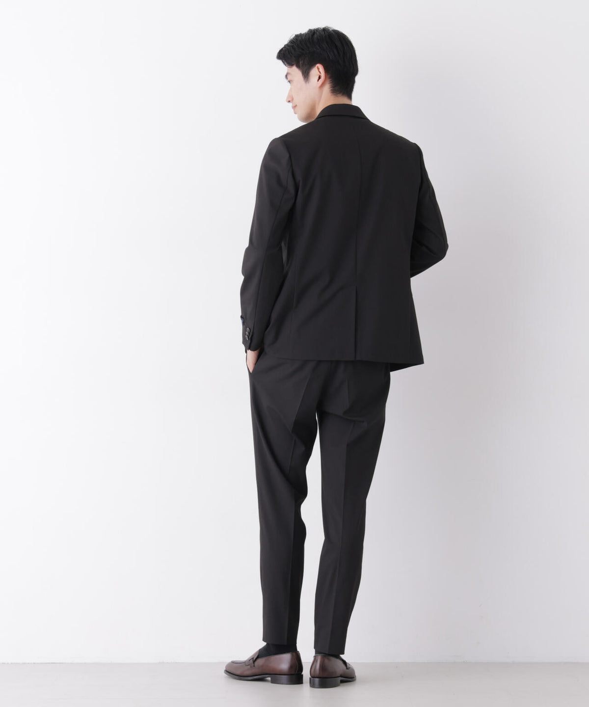 【形態安定】「Damerino」CARREMAN T/R ピンヘッドストレッチセットアップ