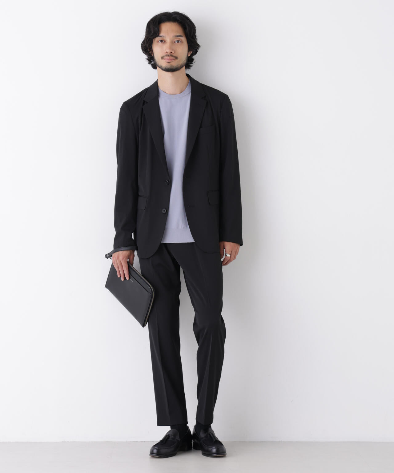 【大人気セットアップ】｢Damerino｣T/R パウダリー2WAYストレッチセットアップ