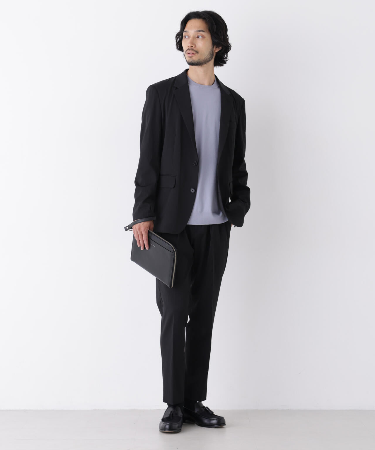 【大人気セットアップ】｢Damerino｣T/R パウダリー2WAYストレッチセットアップ