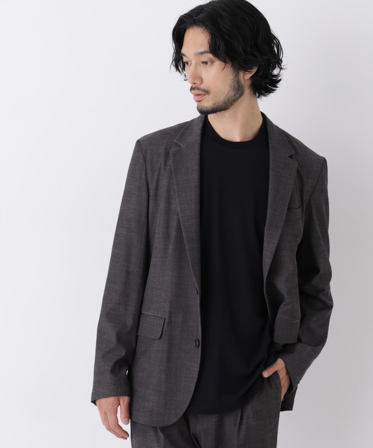 【大人気セットアップ】｢Damerino｣T/R パウダリー2WAYストレッチセットアップ