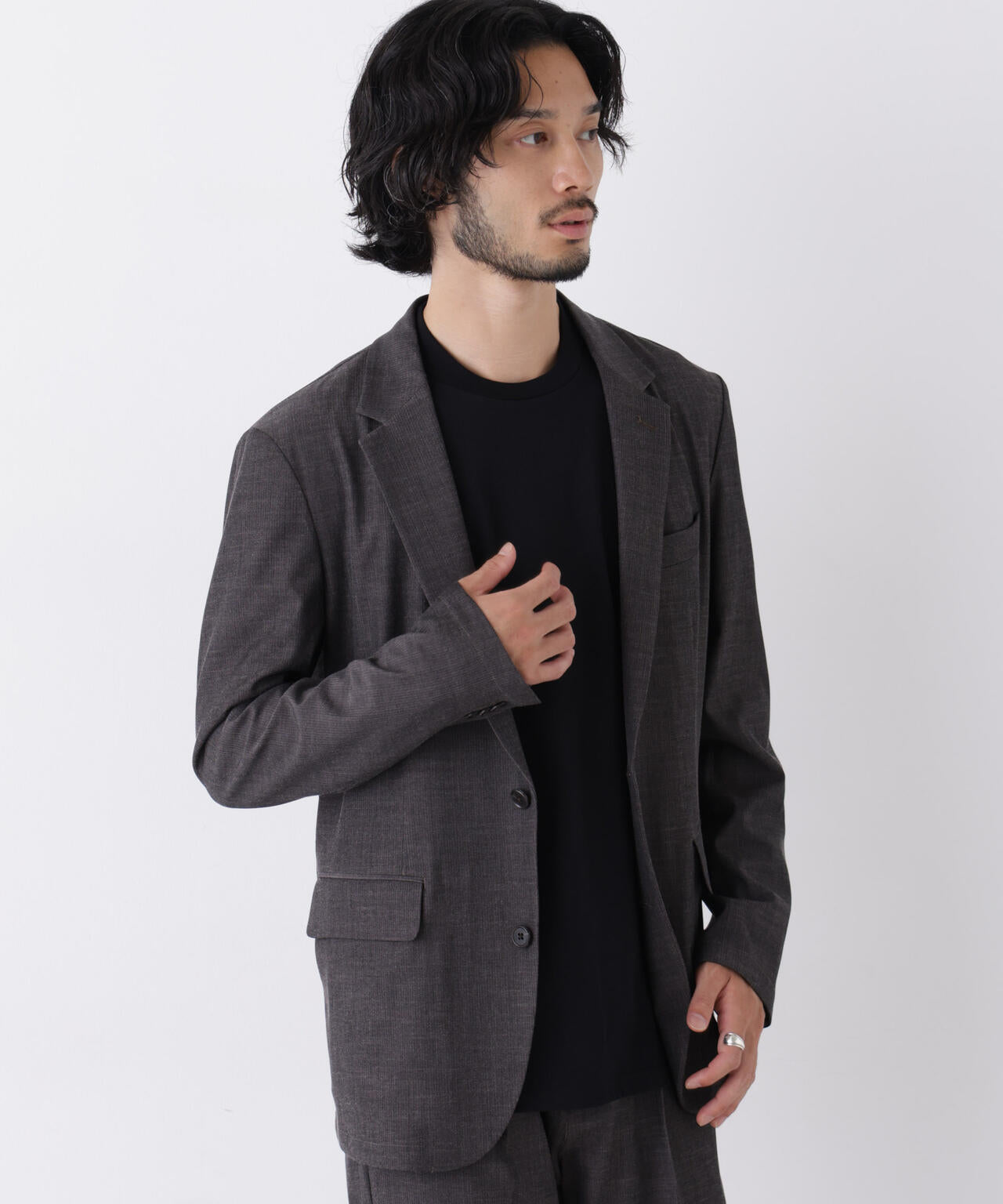 【大人気セットアップ】｢Damerino｣T/R パウダリー2WAYストレッチセットアップ