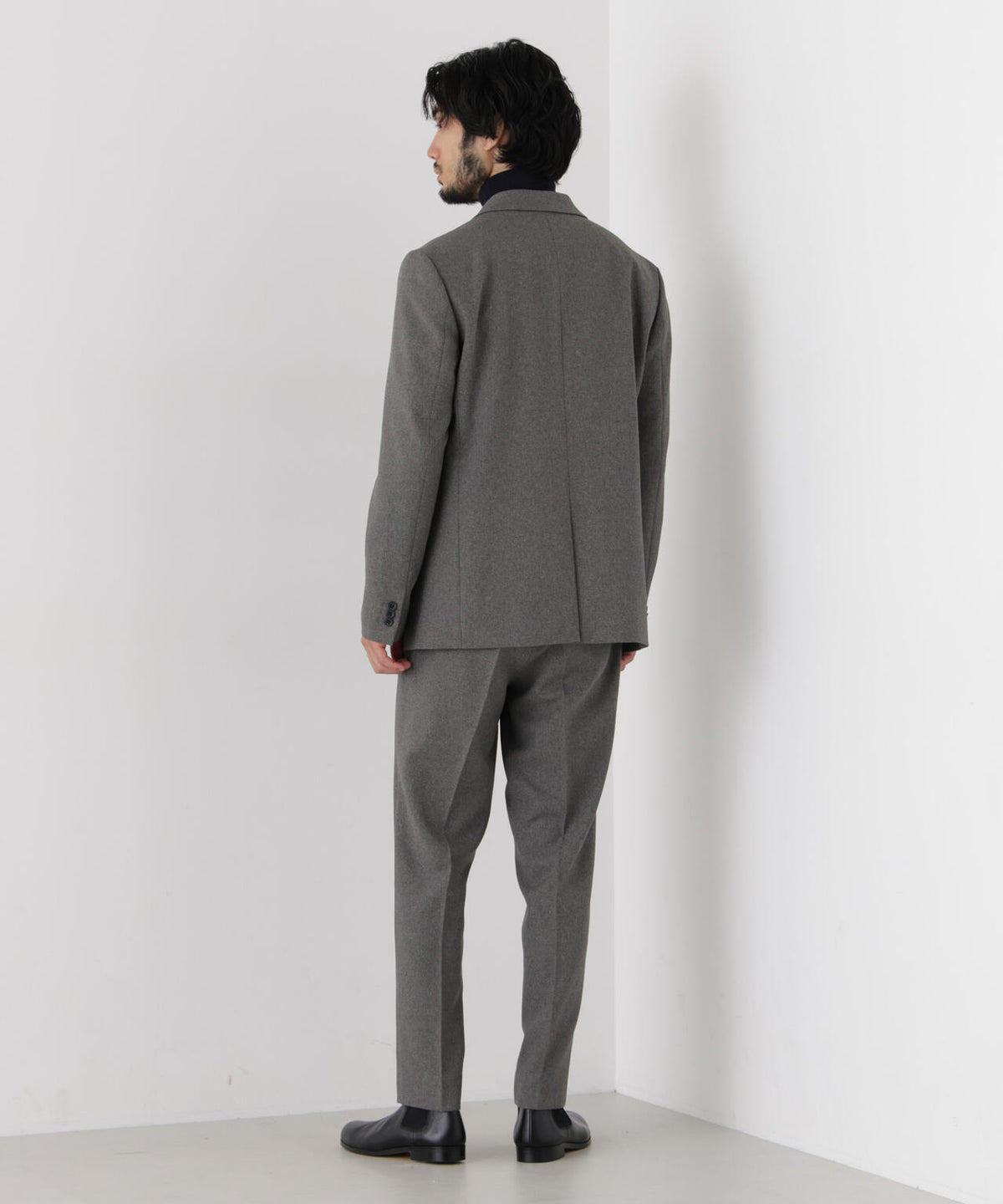【ストレッチ/ウォッシャブル/防シワ】｢Damerino｣メランジオックスストレッチセットアップ