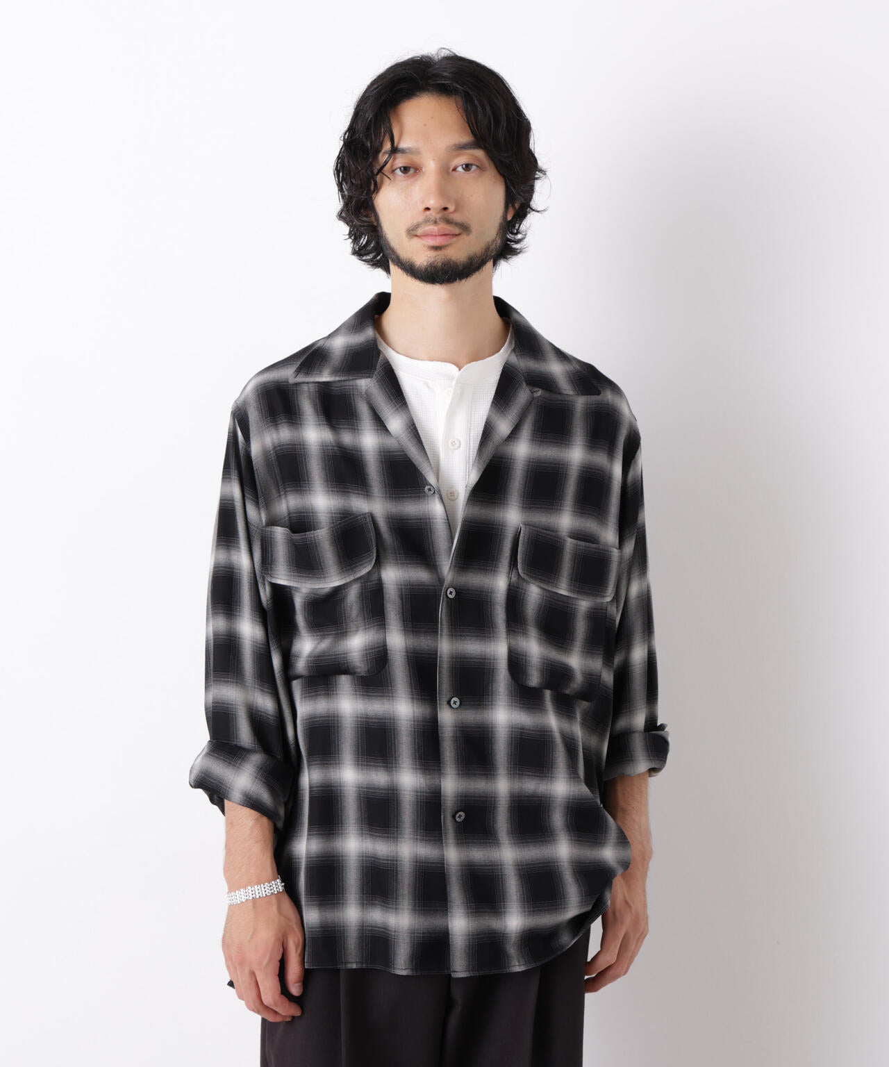 ｢ASSEMBLANC｣ レーヨンオンブレーシャツ(セットアップ可)