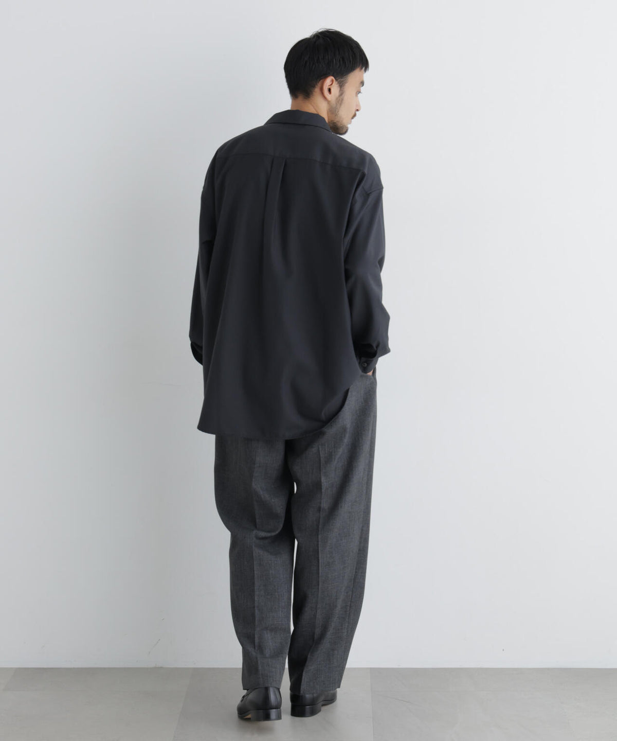 ビッグドレープシャツ 長袖