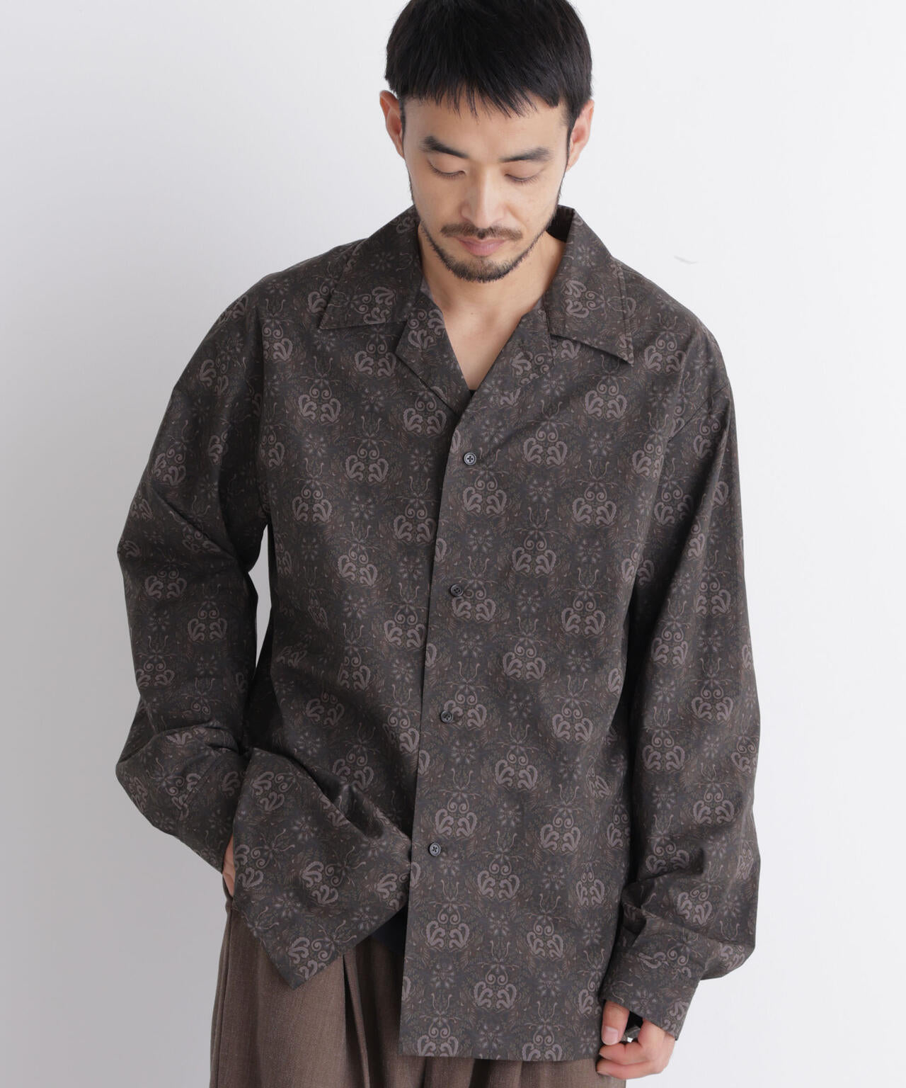 「OtoNANO」×masoret オープンカラーシャツ