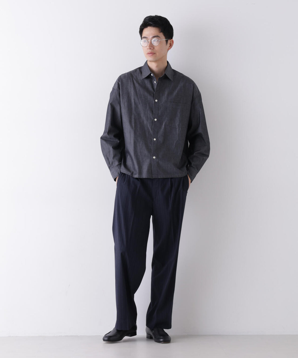｢James Fabric｣ ボクシークロップドシャツブルゾン