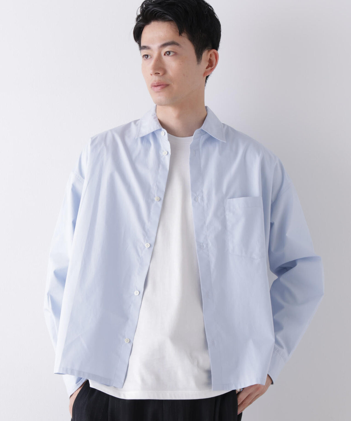 ｢James Fabric｣ ボクシークロップドシャツブルゾン