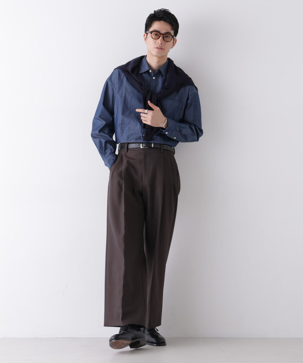 ｢James Fabric｣ ボクシークロップドシャツブルゾン
