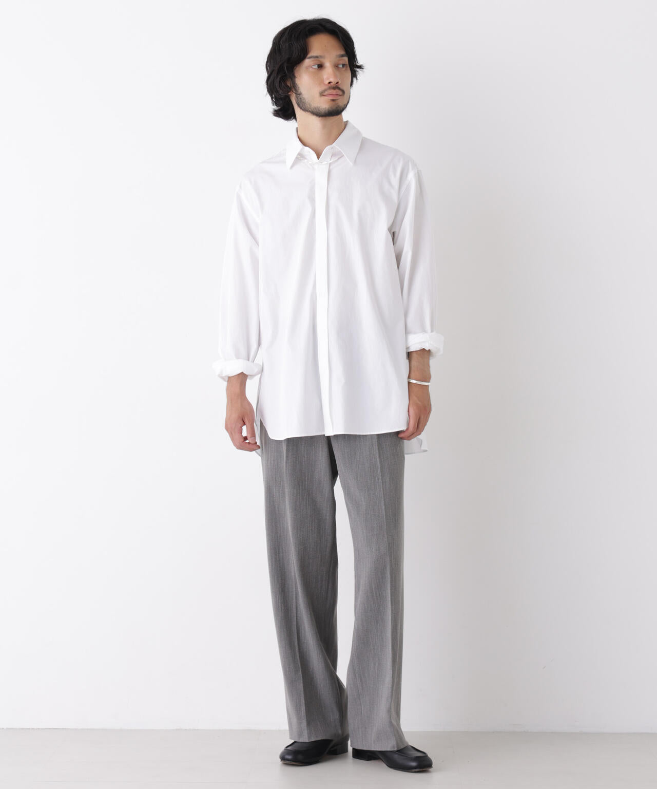 「ASSEMBLANC」Wrinkleワイヤーワッシャーシャツ