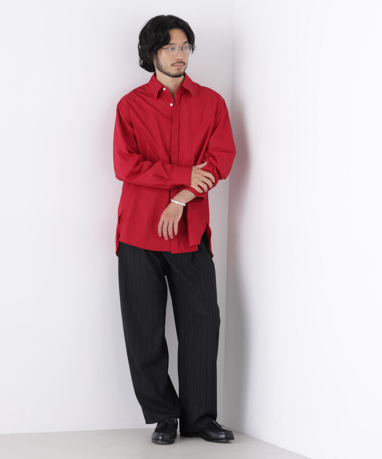 「ASSEMBLANC」Wrinkleワイヤーワッシャーシャツ