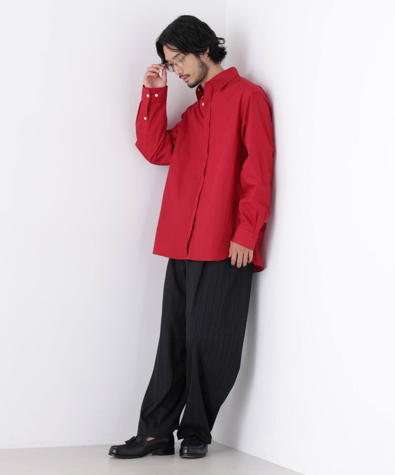 「ASSEMBLANC」Wrinkleワイヤーワッシャーシャツ