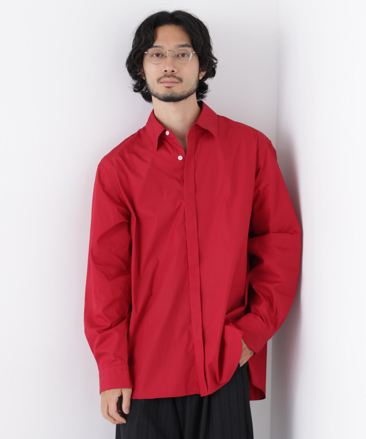 「ASSEMBLANC」Wrinkleワイヤーワッシャーシャツ