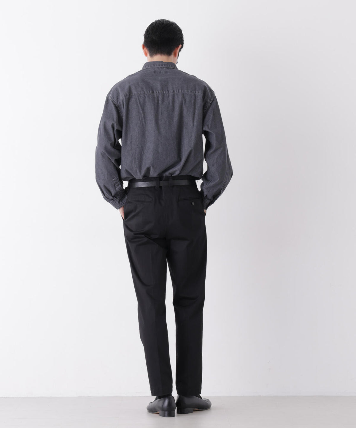 「OtoNANO」大人のワイドシャツ デニムシャツ 長袖