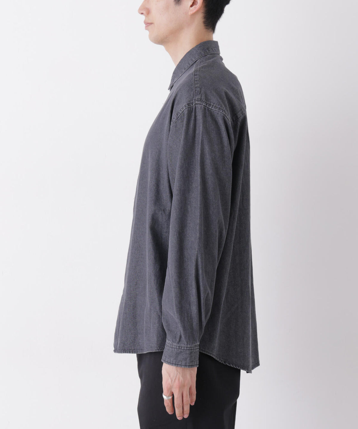 「OtoNANO」大人のワイドシャツ デニムシャツ 長袖