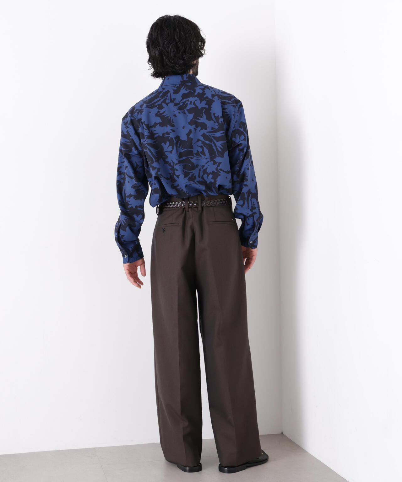 EDITORIAL PRINT レギュラーカラーシャツ
