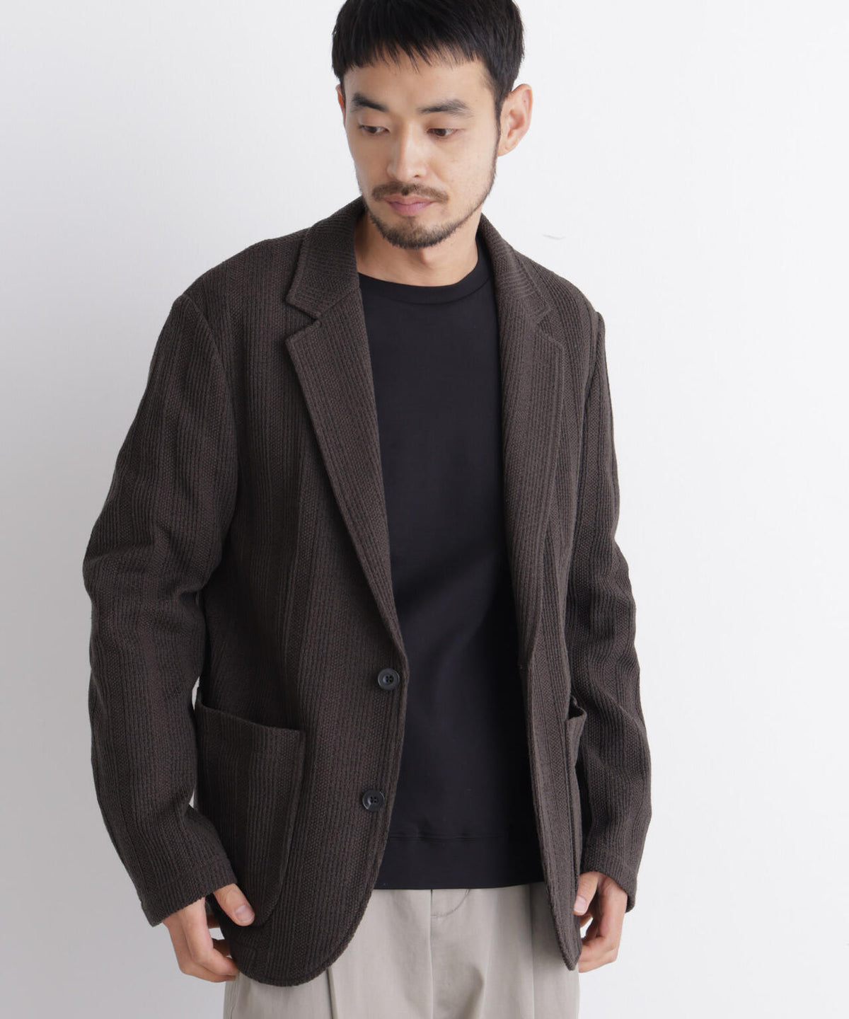 「FORMAL JERSEY」クルーネックカットソー長袖