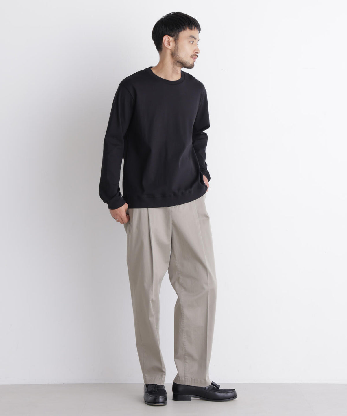 「FORMAL JERSEY」クルーネックカットソー長袖