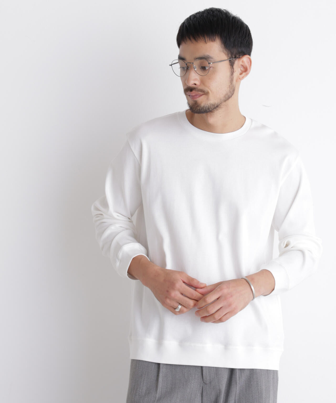 「FORMAL JERSEY」クルーネックカットソー長袖