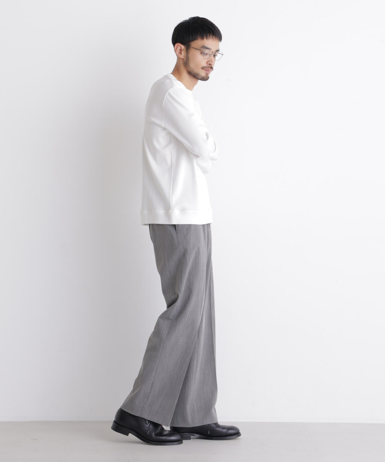 「FORMAL JERSEY」クルーネックカットソー長袖