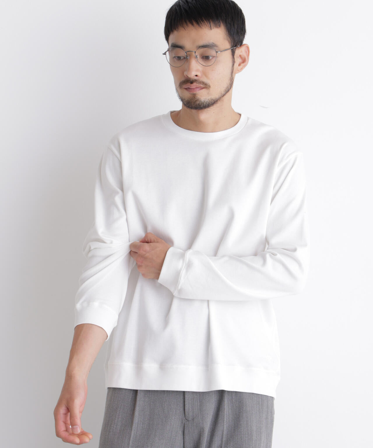 「FORMAL JERSEY」クルーネックカットソー長袖
