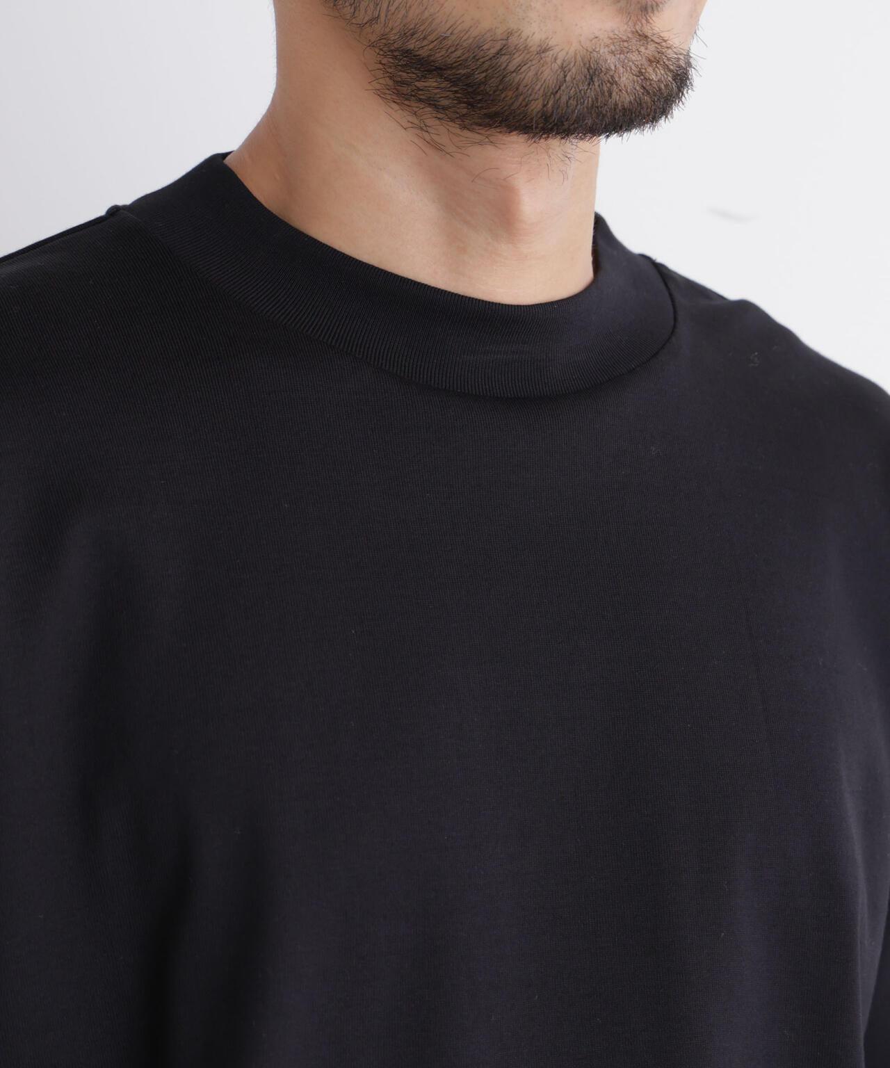 「FORMAL JERSEY」モックネックカットソー長袖
