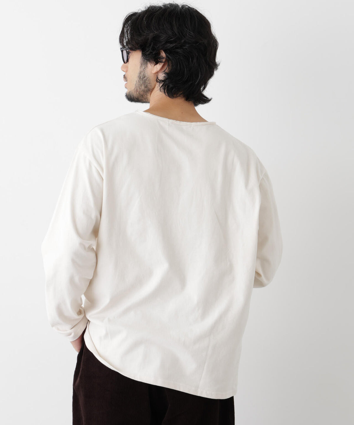 「surplus」デザインヘンリーネックTシャツ 長袖