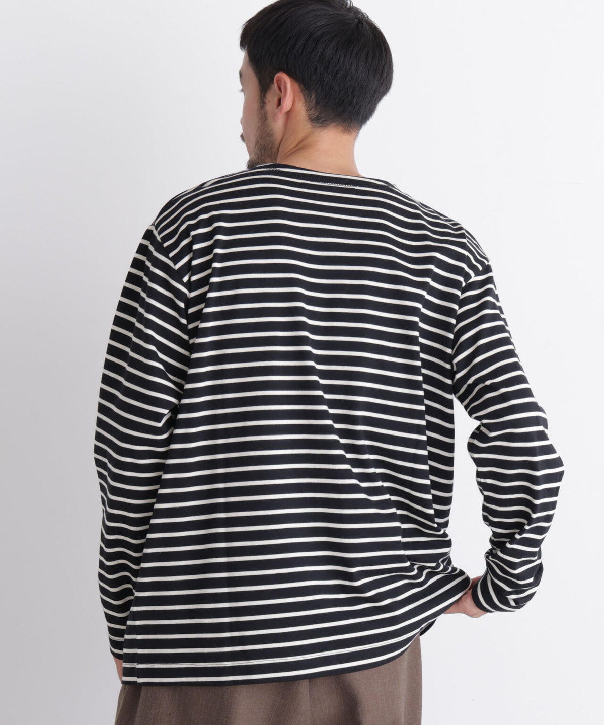 ボーダーバスクTシャツ 長袖