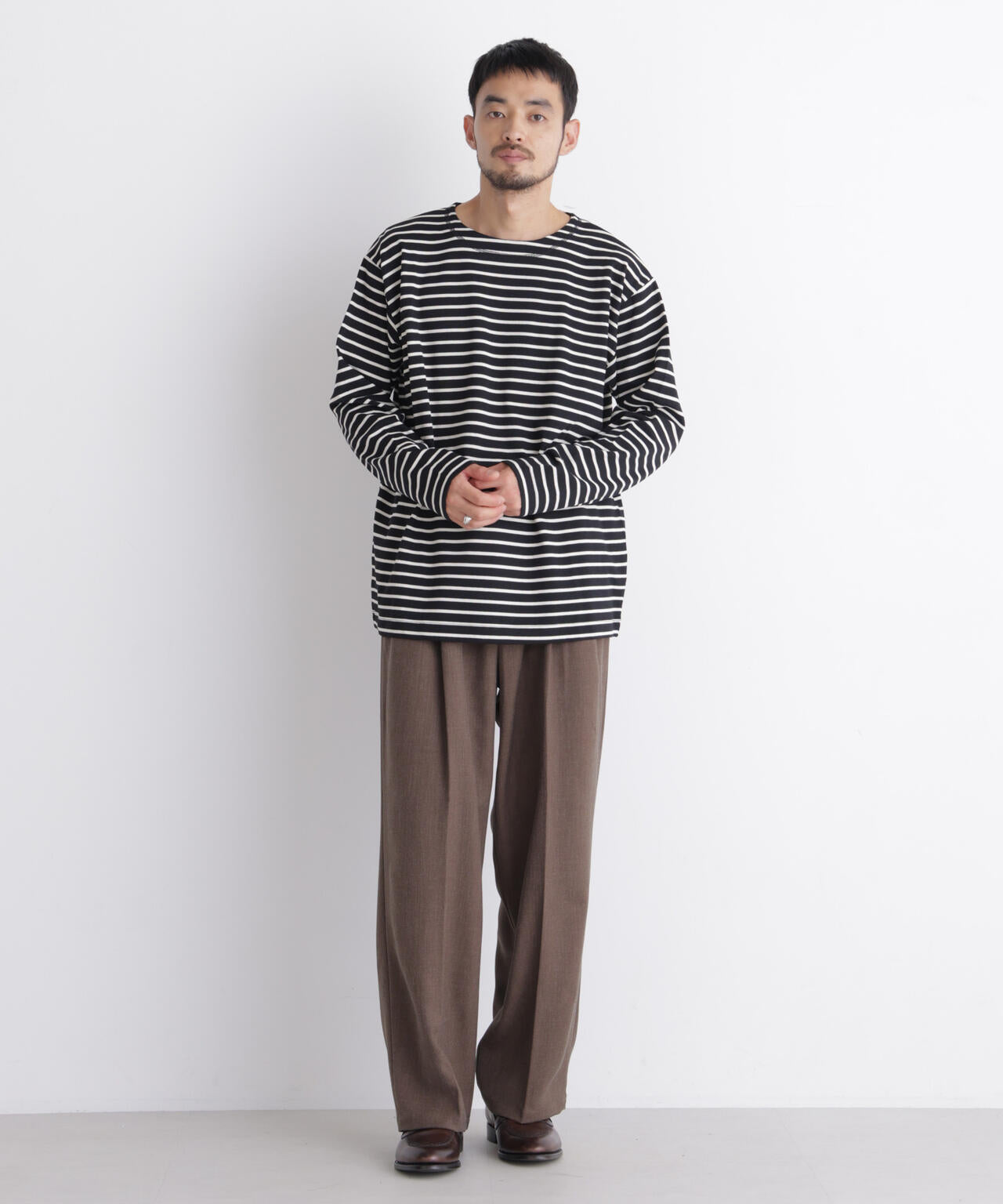ボーダーバスクTシャツ 長袖